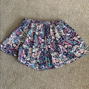 Colorful elastic waist shorts